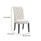Wooden Dining Side Chair Cream & Black Set of 2 CCA-190162