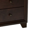 2 Drawer Wooden Nightstand with Faux Marble Top Cappuccino Brown CCA-200422