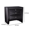 Wooden 2 Drawer Nightstand with tray Black CCA-200702