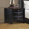 Nightstand | 2 Drawer | Tray Top | Black Wood Finish