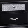 Two Drawers Wooden Night Stand with Acrylic Drawer Front Black CCA-200892