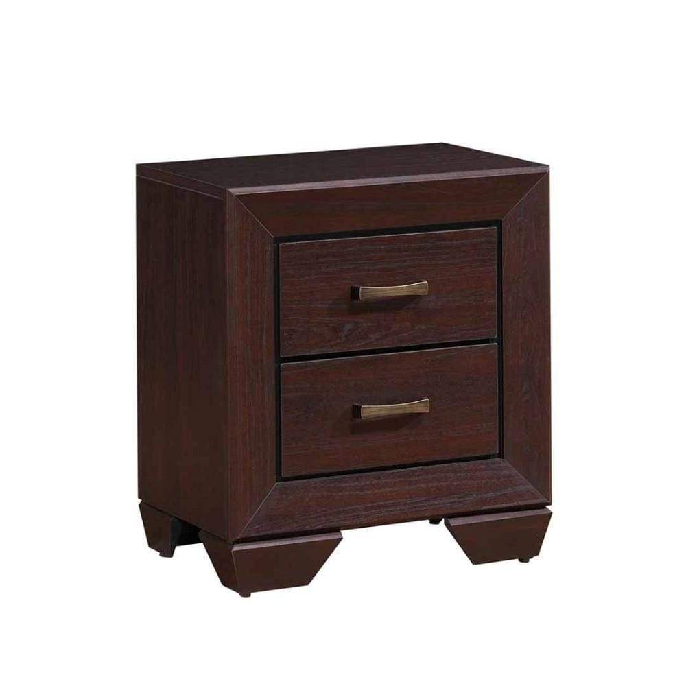 Chic Side Nightstand, Dark Cocoa Brown