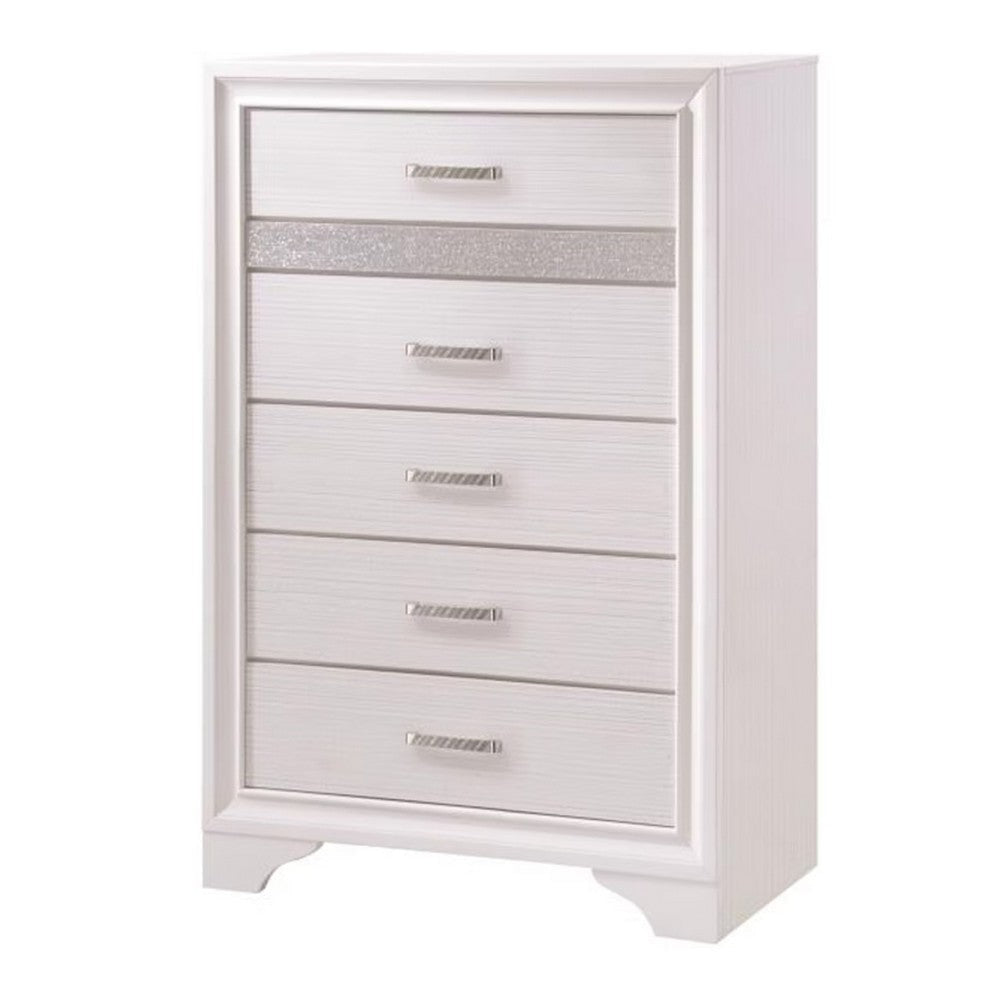 Drawer Chest | Hidden Jewelry Tray | White Wood