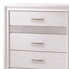 Wooden Drawer Chest with Hidden Jewelry Tray White By Casagear Home CCA-205115