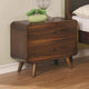 Nightstand | 2 Drawer | Dark Walnut Brown Finish