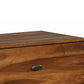 Wooden Nightstand with 2 Drawers Dark Walnut Brown CCA-205132