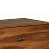 Wooden Nightstand with 2 Drawers Dark Walnut Brown CCA-205132