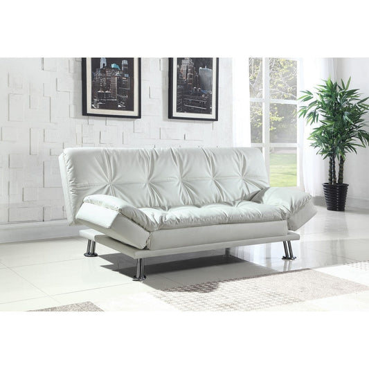 Contemporary Styled Comfortable Sofa Bed, White By Casagear Home