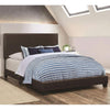 Leather Upholstered Full Size Platform Bed, Brown