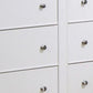 53 Inch Wood Dresser 6 Drawers Metal Knobs White By Casagear Home CCA-400233