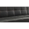 74 Inch Modern Futon Sofa Bed Fully Upholstered Square Stitching Black By Casagear Home CCA-500765
