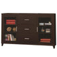 Modern & Minimal Style TV Console With Multi Shelves & Drawers Cappuccino Brown - 700881 CCA-700881