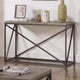 Sofa Table | Industrial Minimal | Wood Top | Metal Base | Sonoma Gray