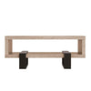 Modern Driftwood Open Shelf Coffee Table Gray and Brown CCA-720878