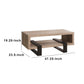 Modern Driftwood Open Shelf Coffee Table Gray and Brown CCA-720878