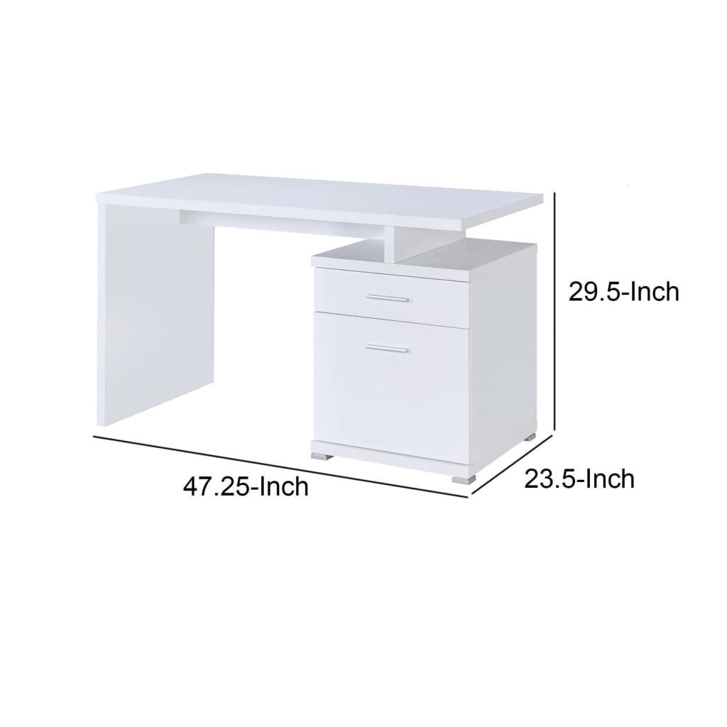 Gorgeous white Wooden desk with cabinet CCA-800110