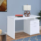 Modern Desk with Drawer and File Cabinet, White By Coaster