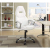 Leather, Sporty Executive High-Back Office Chair, White