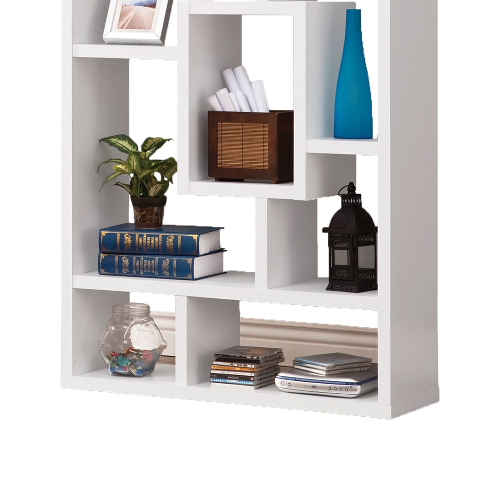 Fantastic Geometric Cubed Rectangular Bookcase White CCA-800157