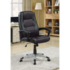 Leather & Mesh, Modern High-Back Executive Desk Chair, Black