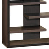 Wooden Bookcase With Center Back Panel Brown CCA-800265