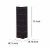 Wooden Corner Bookcase with Open Side Brown CCA-800270