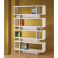 Tremendous white bookcase with open shelves