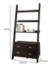 Quirky Ladder Bookcase With 4 Storage Drawers And Open Shelves Cappuccino CCA-800319