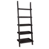 Ladder Bookcase | 5 Shelf Design | Sleek Wood | Brown