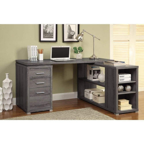 Office Desk | Modern Wood Style | Gray Finish