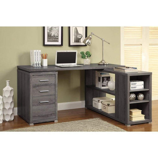 Modern Style Wooden Office Desk, Gray