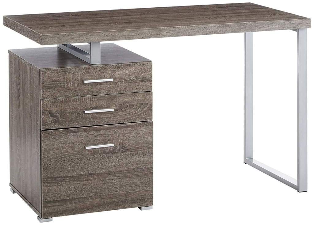 Modish Office Desk with File Drawer Gray CCA-800520
