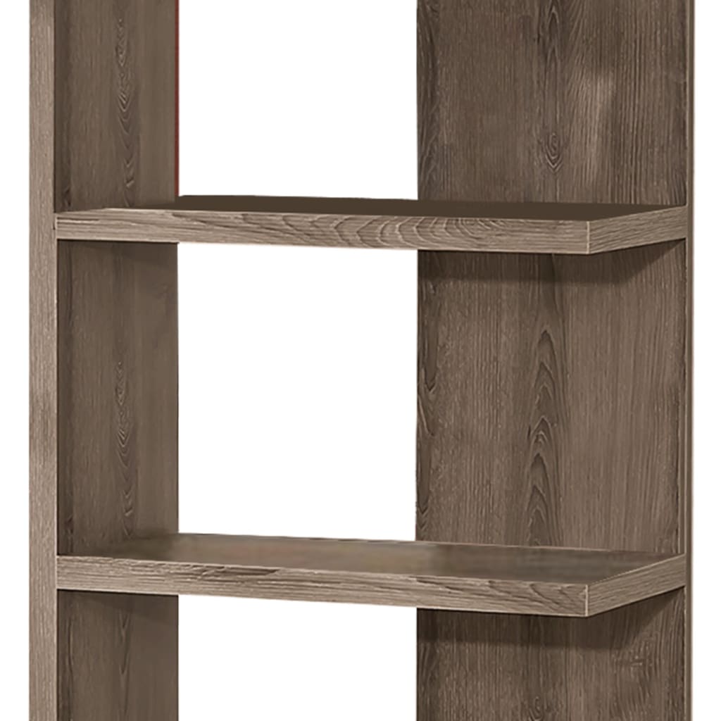 Spacious Semi-Backless Wooden Bookcase Gray CCA-800553
