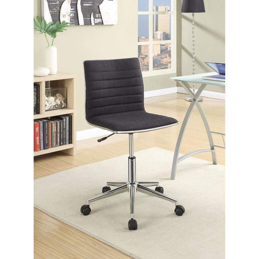 Contemporary Mid-Back Desk Chair, Black