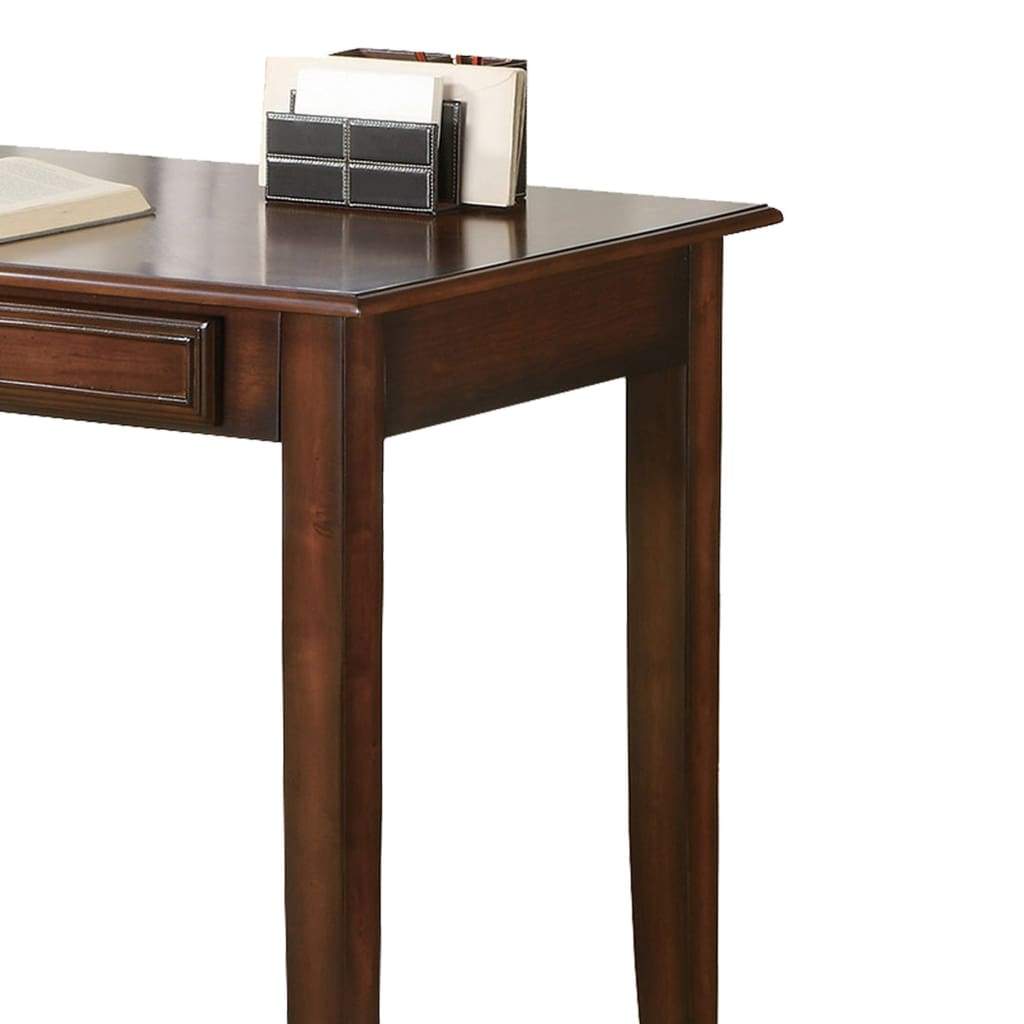 Transitional 2 Piece Wooden Desk Set Brown CCA-800778