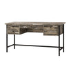 Rustic Style Wooden Writing Desk with Drawers Brown CCA-801235