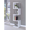 Bookcase | 4 Tier Wood Metal Design | Modern White