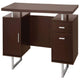Office Desk | Double Pedestal | Metal Sled Legs | Brown