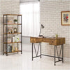 Writing Desk | 48" | Chic Wood | Rustic Metal | Antique Brown
