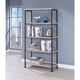 Bookcase | Sophisticated Wood Metal | Open Shelves | Gray