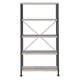 Sophisticated Wood And Metal Open Bookcase Gray CCA-801546