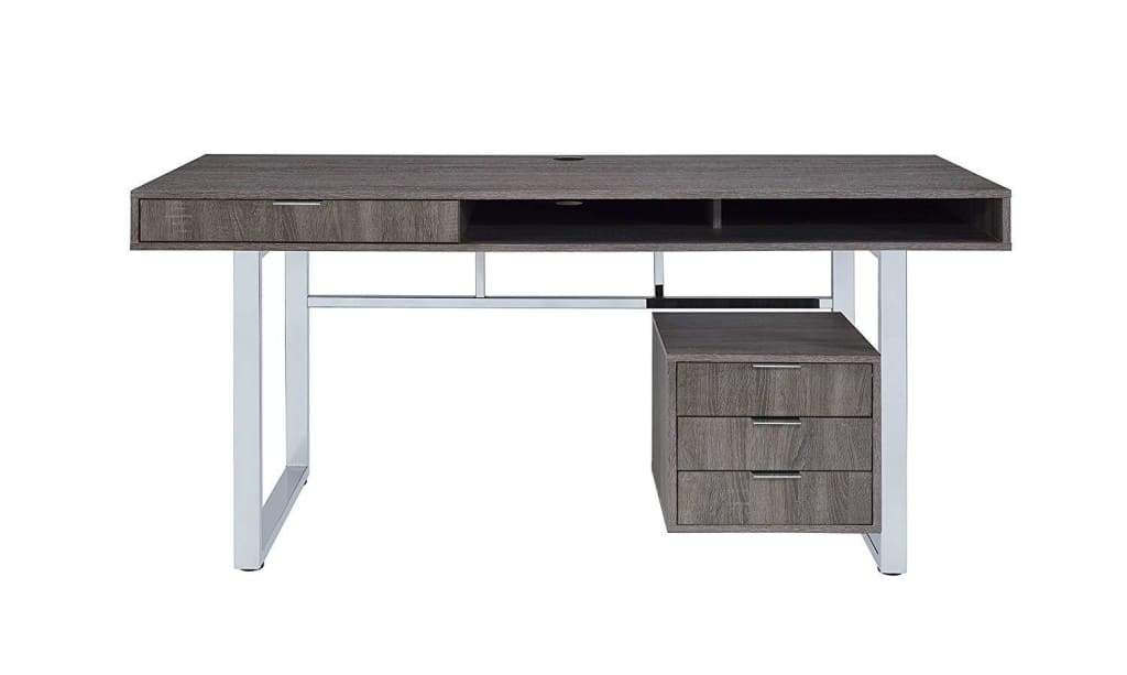 Elegant Contemporary Style Wooden Writing Desk Gray CCA-801897
