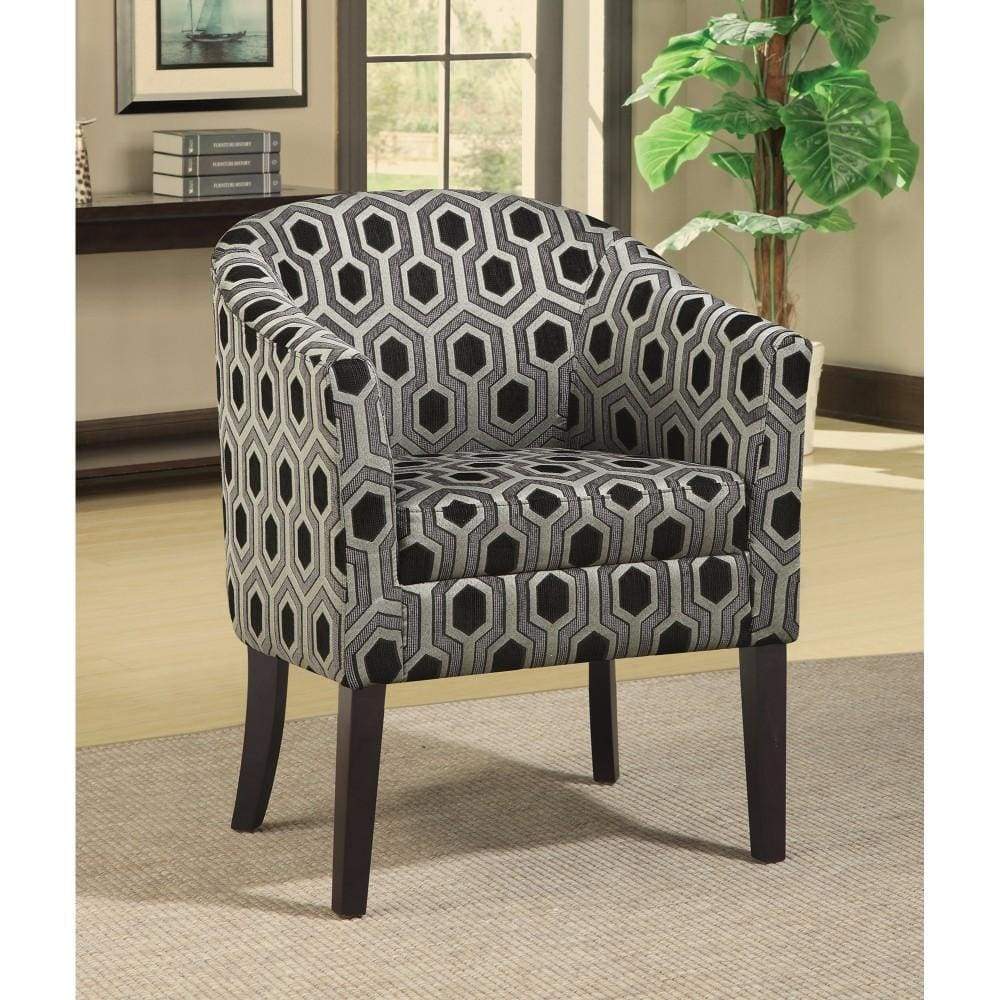 Space Adorner Accent Chair, Gray/Black
