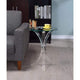 Accent Table | Acrylic Contemporary Style | Glass Top | Clear