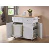Modish Dual Tone Wooden Kitchen Cart, Brown And White