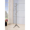 Well-made Metal Coat Rack with Six Pegs, Gray