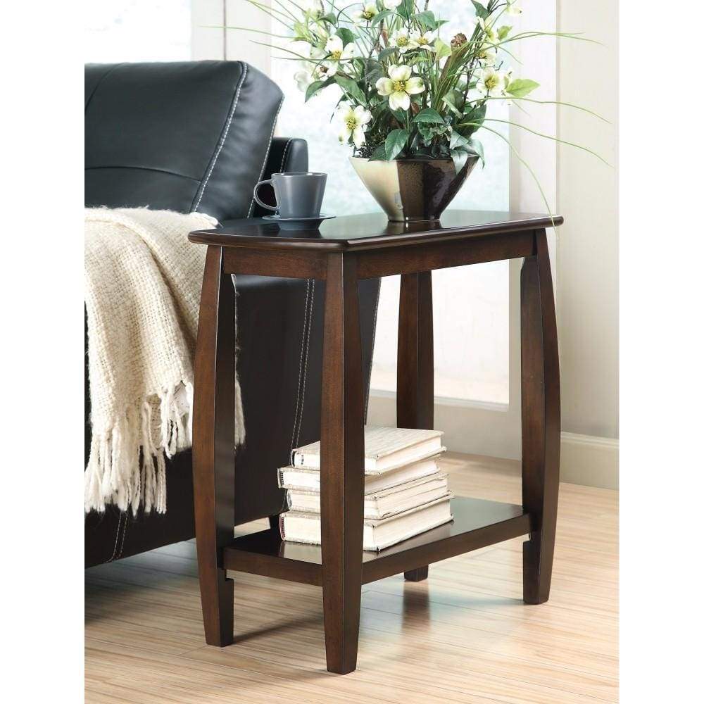 Elegant Wooden Chair Side Table, Brown By Coaster