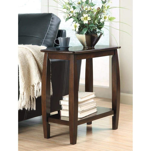 Elegant Wooden Chair Side Table, Brown By Coaster
