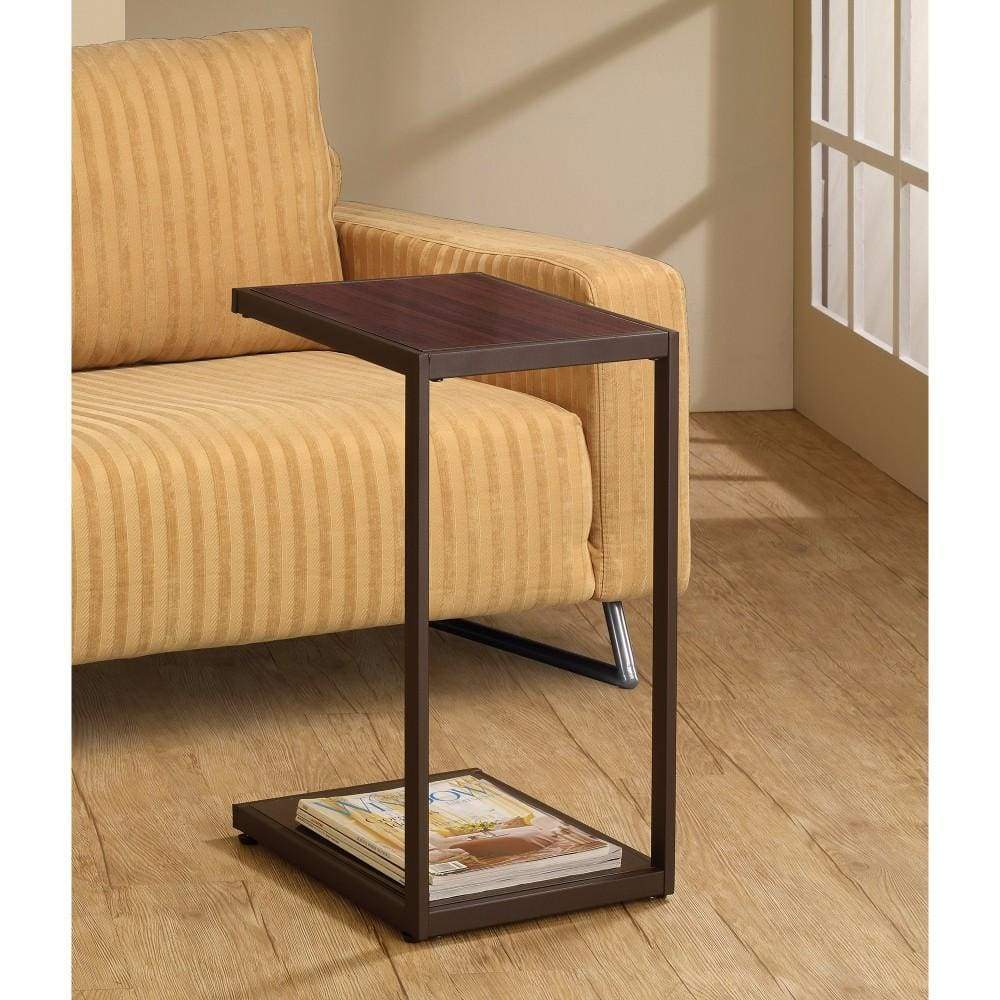 Stylish Rectangular Wooden Snack Table, Brown By Coaster