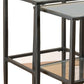 Set Of 2 Metal Nesting Tables With Glass Top Black By Coaster CCA-901073
